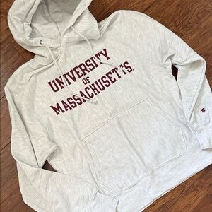 University of Massachusetts Champion Reverse Weave Hooded Sweatshirt